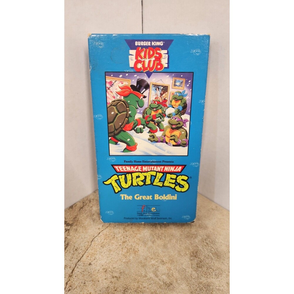 Kids Club Teenage Mutant Ninja Turtles The Great Boldini VHS collectible 1990